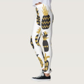 Leggings Ananas noirs : Ensemble texturé unique (Gauche)