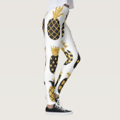Leggings Ananas noirs : Ensemble texturé unique (Droite)