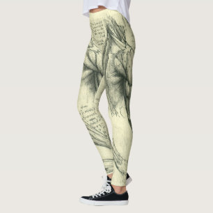 Leggings Anatomie du bras et de l'épaule de Léonard de Vinc
