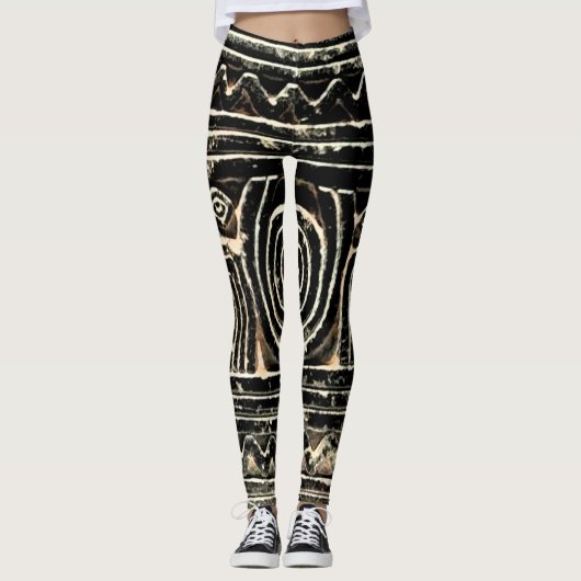 Leggings Ancien Motif mésopotamien sumérien (Devant)