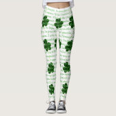 Leggings Ancien poème irlandais St. Patrick Hymn The Deer's (Devant)