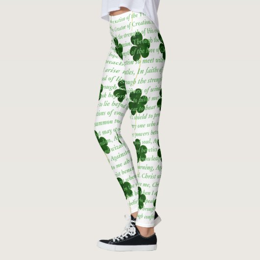 Leggings Ancien poème irlandais St. Patrick Hymn The Deer's (Gauche)