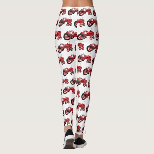 Leggings Ancien tracteur rouge (Dos)