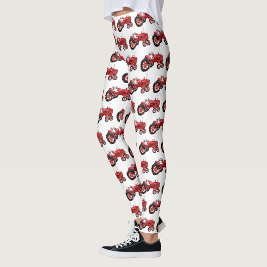 Leggings Ancien tracteur rouge (Gauche)