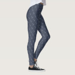 Leggings Ancre marine Blue Nautical<br><div class="desc">Idéal pour les entraînements ou les cours de yoga - ces léggings élégants sont dans un design bleu marine et blanc ancre nautique motif.</div>