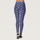 Leggings Ancres bleus de la Marine (Dos)