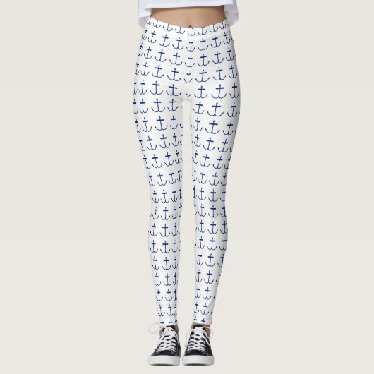Leggings Ancres hors légendes (impression foncée) (Devant)