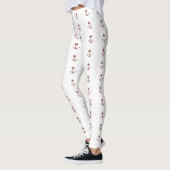 Leggings Ancres nautiques rouges (Gauche)
