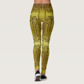 Leggings Android mécanique Moutarde Robot futuriste des ann (Dos)