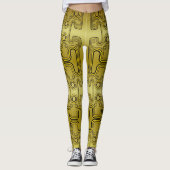 Leggings Android mécanique Moutarde Robot futuriste des ann (Devant)