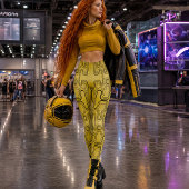 Leggings Android mécanique Moutarde Robot futuriste des ann