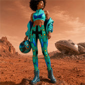 Leggings Android Robot Mécanique Coloré Futuriste