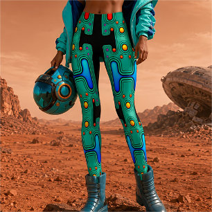 Leggings Android Robot Mécanique Coloré Futuriste