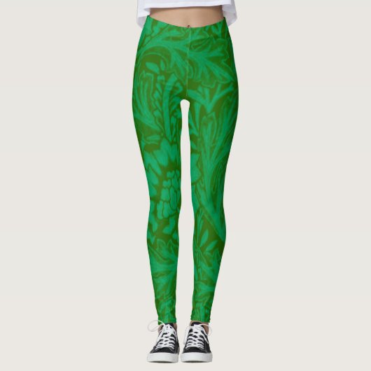 Leggings Anémone en vert de la forêt, (Devant)
