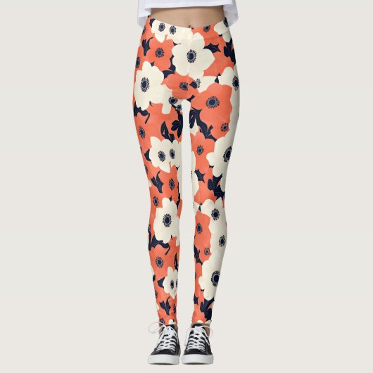 Leggings Anémone gras et chic (Devant)