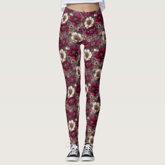 Leggings Anémones Fleur Maternité Anémones Fleur (Devant)