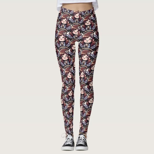 Leggings Ange Anime Cherubic - angélique, kawaii, (Devant)