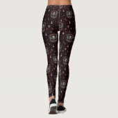 Leggings Ange de Noël gothique foncé (Dos)