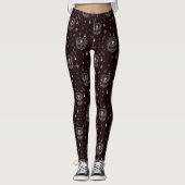 Leggings Ange de Noël gothique foncé (Devant)