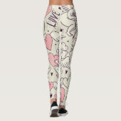 Leggings Angels, Saint Valentin, motif d'amour. (Dos)