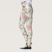 Leggings Angels, Saint Valentin, motif d'amour. (Gauche)