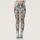 Leggings Anges de Noël multicolores (Devant)