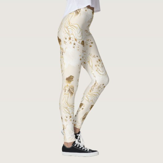 Leggings Anges d'or sur les guêtres blanches (Droite)