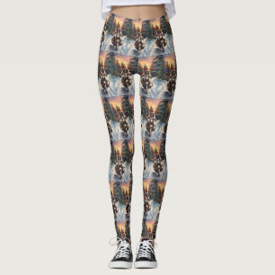 Leggings Anglais Setter Chien équitation Moto Noël