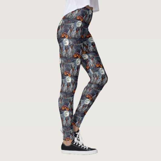 Leggings Anglais Setter Halloween Éffrayant (Droite)