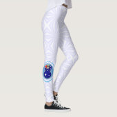Leggings Angle drapeau australien en cercle bleu sur blanc (Droite)