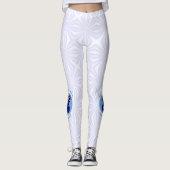 Leggings Angle drapeau australien en cercle bleu sur blanc (Devant)