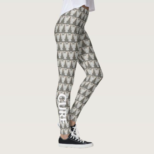 Leggings Angle ruban de la conscience blanche Mots personna (Droite)