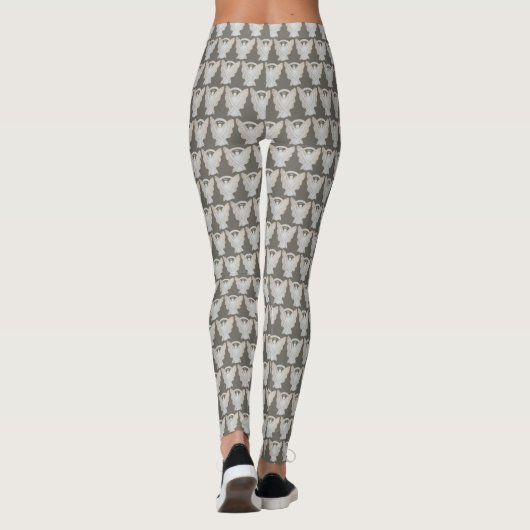 Leggings Angle ruban de la conscience blanche Mots personna (Dos)