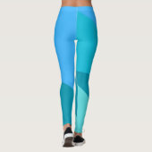 Leggings Angles bleu et bleu vert chic (Dos)