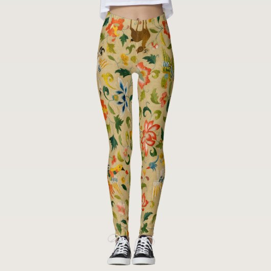 Leggings Animal Antique Cheval Oiseau Deer Rabbit (Devant)