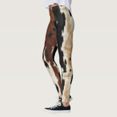 Leggings Animal de la vache Brown de l'Ouest (Gauche)