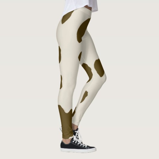 Leggings Animal Faux Peau Brown de vache (Droite)