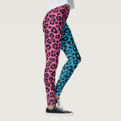 Leggings Animal léopard rose et bleu   (Droite)