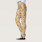 Leggings Animaux de la jungle rétro mignonés (Gauche)