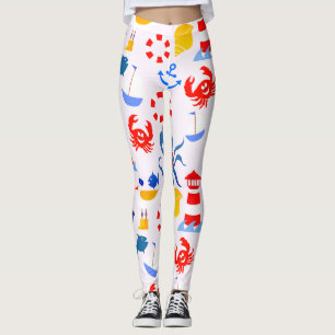 Leggings Animaux de l'océan bleu