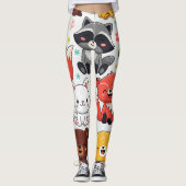 Leggings Animaux des bois sans soudure (Devant)