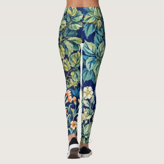 Leggings Animaux et fleurs, forêt, William Morris (Dos)