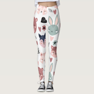 Leggings Animaux mignons de la forêt Amis de la nurserie
