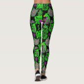 Leggings Animaux psychédéliques motif Black BG (Dos)