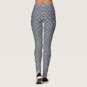 Leggings Anneaux Borroméens - Bleu Violet et Gris AVEC TEXT (Dos)
