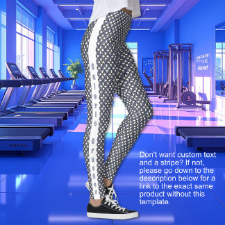 Leggings Anneaux Borroméens - Bleu Violet et Gris AVEC TEXT