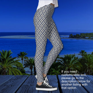 Leggings Anneaux Borroméens - Bleu Violet et Gris-Sans Text