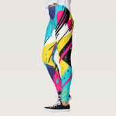 Leggings Années 80 Motif géométrique rétro (Gauche)