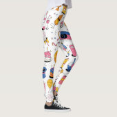 Leggings Anniversaire de marque personnalisée en bleu rose  (Droite)