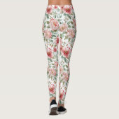 Leggings Anniversaire Fleurs Roses Rouges (Dos)